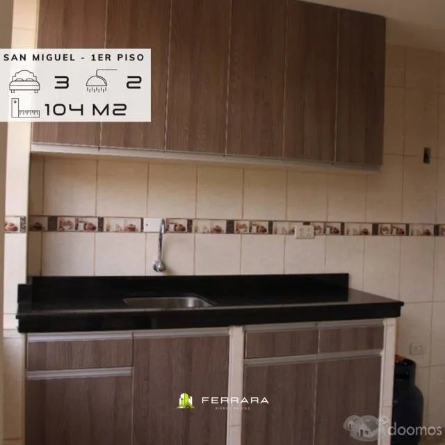 Vendo Departamento 3 hab + 2 baños / 104 M2 totales - SAN MIGUEL — foto 2