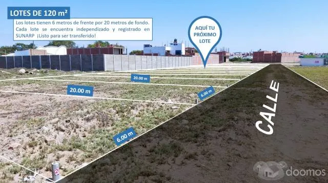 Vendo Lotes de 120 m² en El Km. 8 Carretera a Pimentel - Chiclayo — foto 2