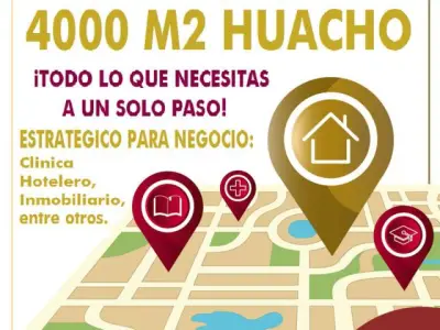 VENTA DE TERRENO HUACHO **GRAN CONCURRENCIA QUE REPRESENTA MUY BUENA VENTAJA PARA SU INVERSION