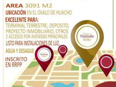 .:.VENTA TERRENO .:. EXCELENTE UBICACIÓN HUACHO