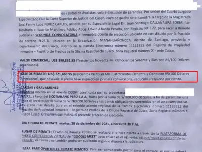 Remate de Inmueble