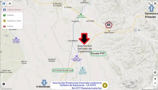 TERRENO DE 500m2 SEÑALES DE ESPERANZA SAN JOSÉ LA JOYA AREQUIPA - 1
