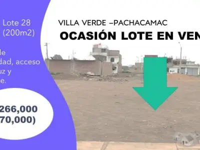 Venta lote con titulo de propiedad, 200 m2