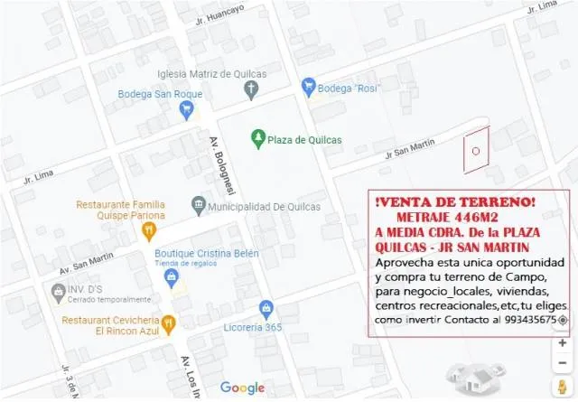 VENTA DE TERRENO EN QUILCAS HUANCAYO — foto 3