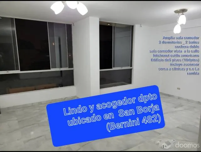 Alquilo  amplio departamento, buena iluminación de 3habitaciones, 2cocheras, a espaldas de las clínicas Guardia Civil — foto 2