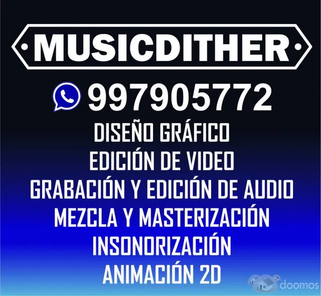 DISEÑO GRAFICO EDICION DE AUDIO VIDEO GRABACION MEZCLA MASTERIZACION ANIMACION 2D - 1
