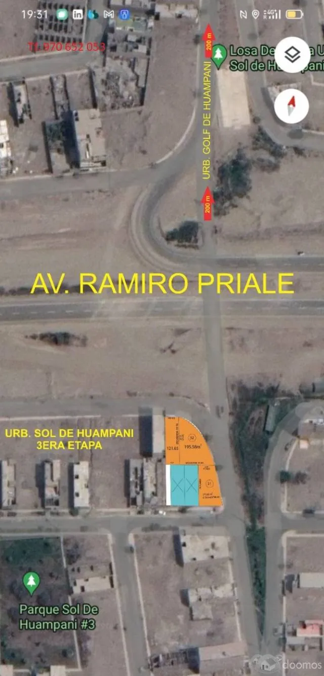 VENTA DE 3 LOTES JUNTOS SITUADOS EN LA MANZANA "R" LOTES 31 ; 32 Y 33 . URB. SOL DE HUAMPANI / LOS PINOS — foto 2