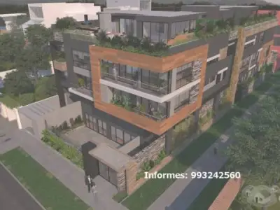 Departamento con terraza grande en primer piso en Chacarilla