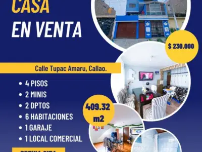 VENTA DE CASA - 3 PISOS - CALLAO