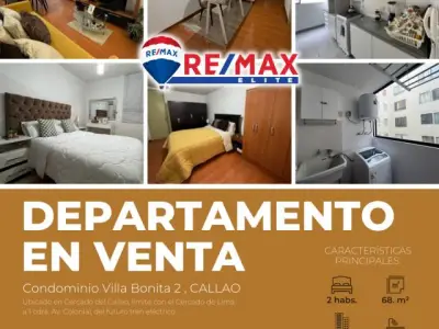 Vendo Moderno Departamento De 68.86 M² En Condominio Villa Bonita - Callao