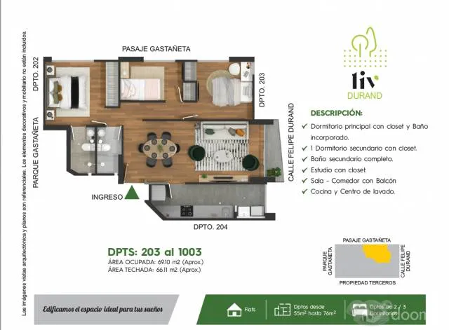RESIDENCIAL LIV DURAND - VIVE CERCA A MIRAFLORES VENTA DEPARTAMENTO EN PRE VENTA — foto 4