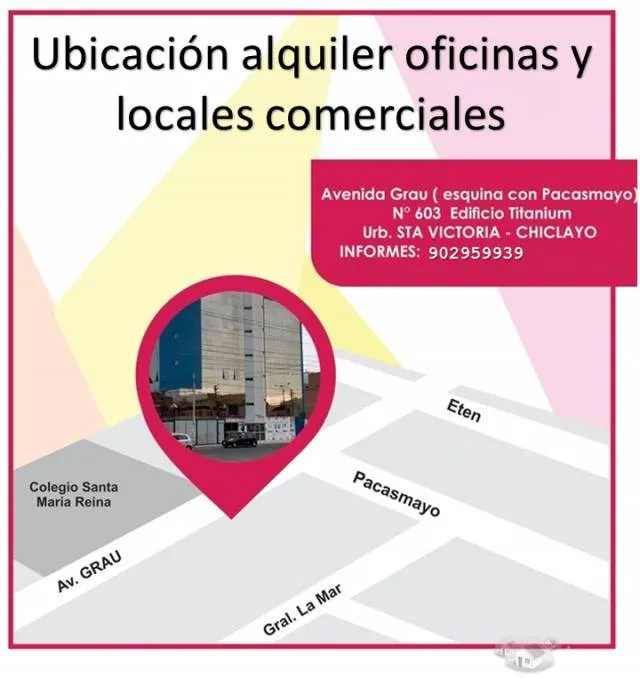 Alquiler de amplia oficina empresarial y locales comerciales en moderno Edificio Titanium Chiclayo - 2