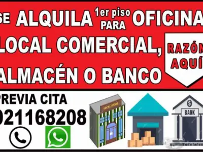 SE AQLUILA LOCAL COMERCIAL 185 MTS 2 , ATE, LIMA, PERU