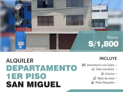 Departamento en Alquiler 1er Piso - San Miguel