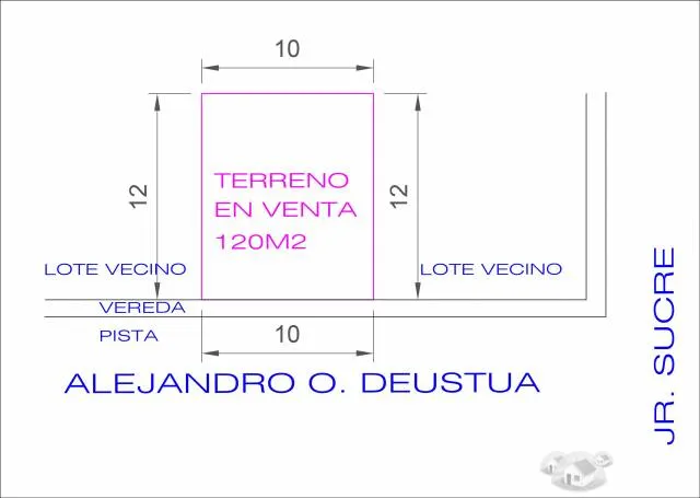 TERRENO EN VENTA 120M2, EN ALEJANDRO O. DEUSTUA, EL TAMBO, HUANCAYO — foto 3