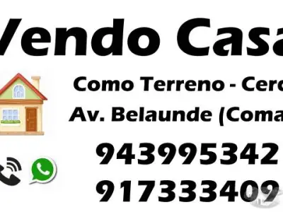 Vendo casa como terreno