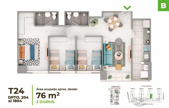 Condominio ESENCIAL (TORRE B) - VENTA Depas 2 y 3 dormitorios desde S/ 367,100 (ENTREGA INMEDIATA) - La Venturosa — foto 11