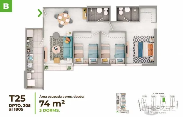 Condominio ESENCIAL (TORRE B) - VENTA Depas 2 y 3 dormitorios desde S/ 367,100 (ENTREGA INMEDIATA) - La Venturosa — foto 12