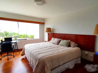 ALQUILO  DEPARTAMENTO AMOBLADO CON VISTA AL MAR, 3 DORMITORIOS Y 2 COCHERAS