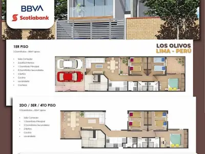 Departamentos en venta frente a parque - Los Olivos