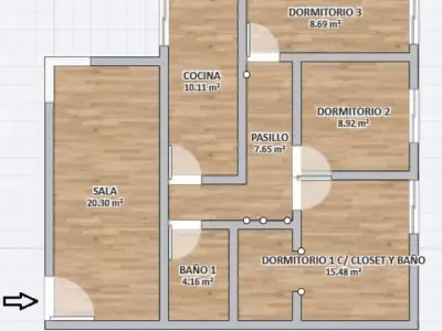 DEPARTAMENTO EN VENTA EN URBANIZACIÓN TRANQUILA Y FAMILIAR
