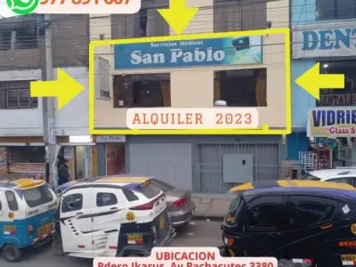 LOCAL EN ALQUILER AV PACHACUTEC 3380 VILLA MARIA DEL TRIUNFO CERCA AL ES SALUD KAELIN