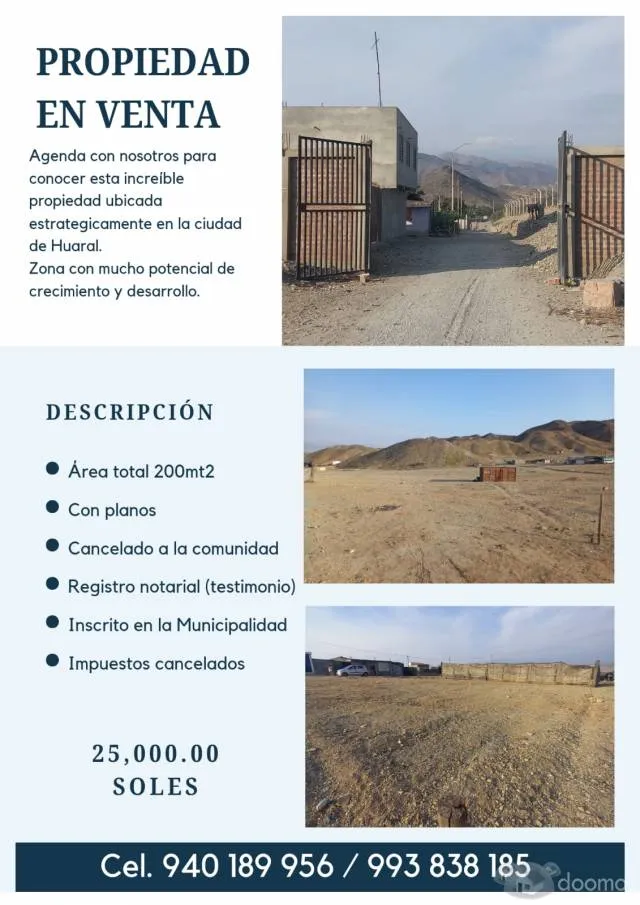 Venta de Terreno de 200 m² en La Provincia de Huaral — foto 8