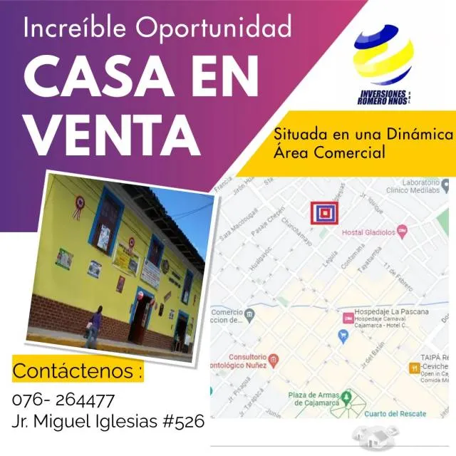 Gran Venta De Una Casa en zona comercial de Cajamarca - 2