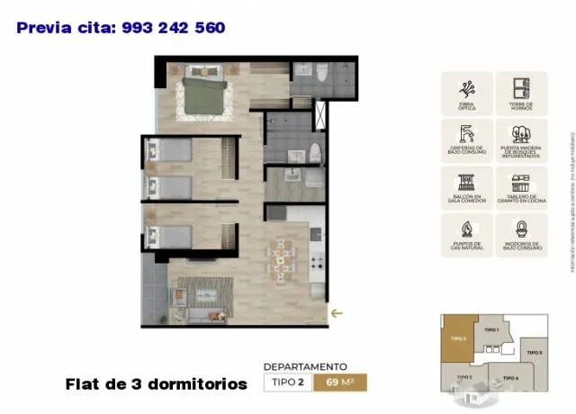 Departamento Estreno 3 Dormitorios en Lince — foto 11