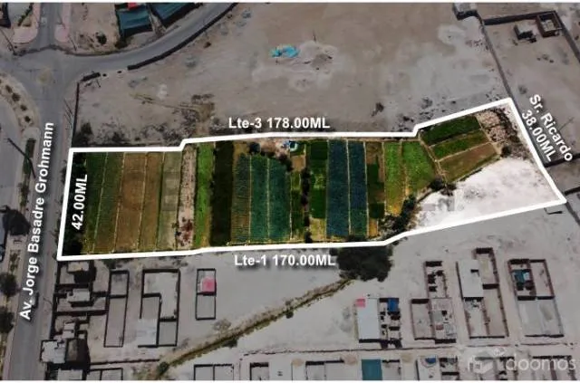 Venta de terreno en zona industrial de Pocollay - Tacna Área de 6,960 m2. — foto 2