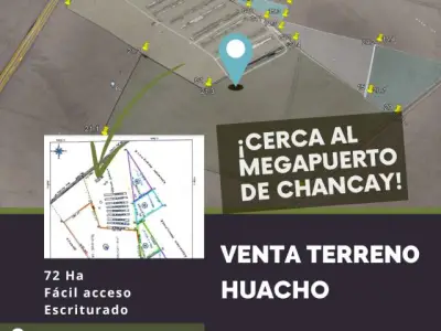 Venta de Terreno Kilómetro 125 Av.Panamericana Norte- Megapuerto de Chancay 45 km.