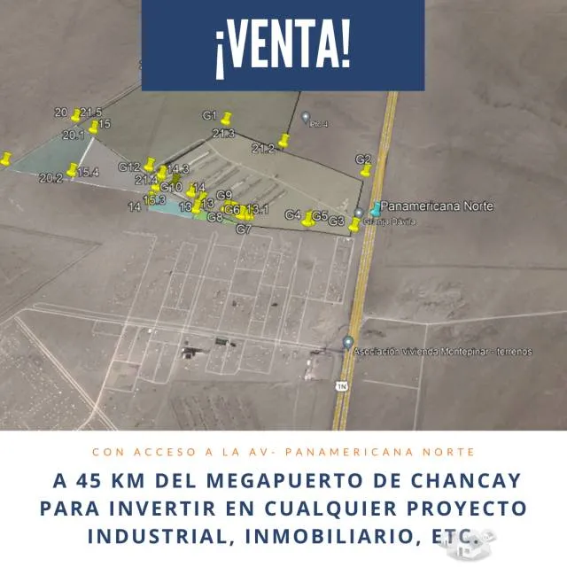 Venta de Terreno Kilómetro 125 Av.Panamericana Norte- Megapuerto de Chancay 45 km. — foto 2