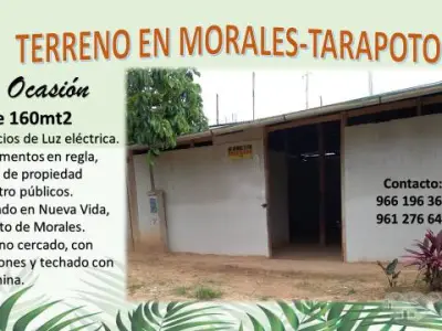 TARAPOTO VENDO LOTE 160mt2, cercado