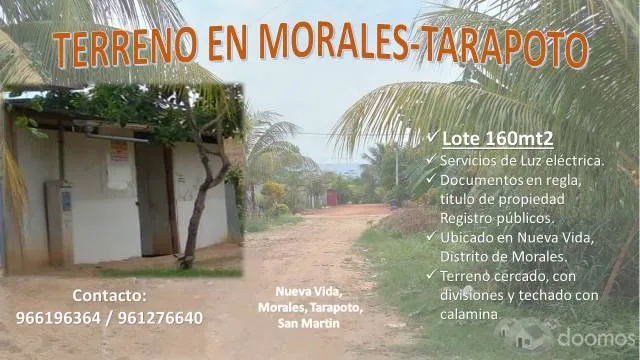 TARAPOTO VENDO LOTE 160mt2, cercado - 8