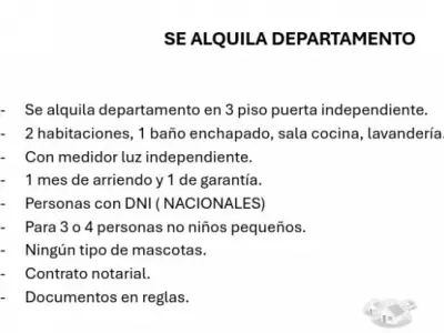 alquiler de departamento