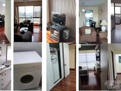Departamento amoblado y equipado en piso 18