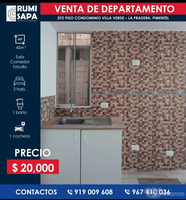 Venta Departamento Condominio Villa Verde - La Pradera, Pimentel - 3
