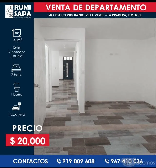 Venta Departamento Condominio Villa Verde - La Pradera, Pimentel - 4