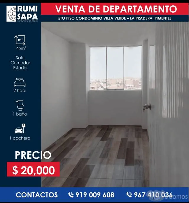 Venta Departamento Condominio Villa Verde - La Pradera, Pimentel - 5
