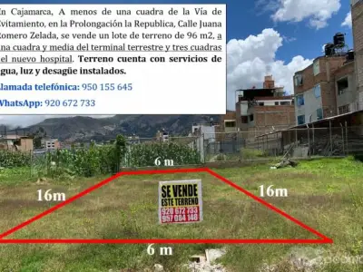 Se vende terreno en Prolongación La República