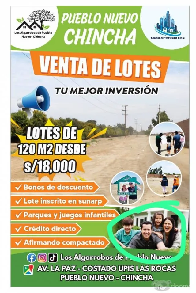 LOS ALGARROBOS DE PUEBLO NUEVO VENTA DE LOTES 120 m2 - 5