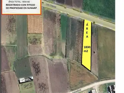 OCASIÓN:  VENDO TERRENO DE 1,830 M² PISTA PRINCIPAL PARA NEGOCIO O VIVIENDA, CON TITULO DE PROPIEDAD