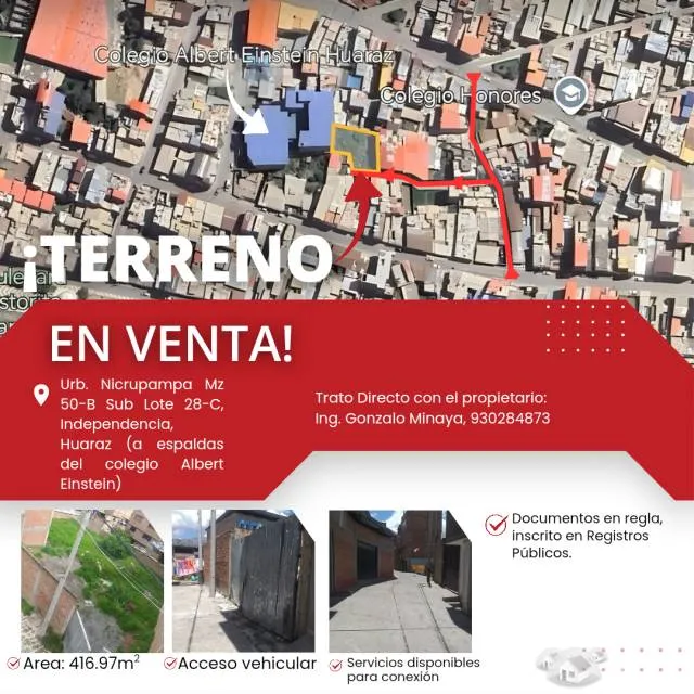 ¡OPORTUNIDAD ÚNICA EN HUARAZ! TERRENO EN VENTA EN URB. NICRUPAMPA - 8