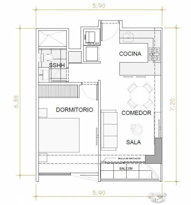 VENTA DE MINIDEPA - MIRAFLORES (PARA AIRBNB Y/O INVERSION) - 5