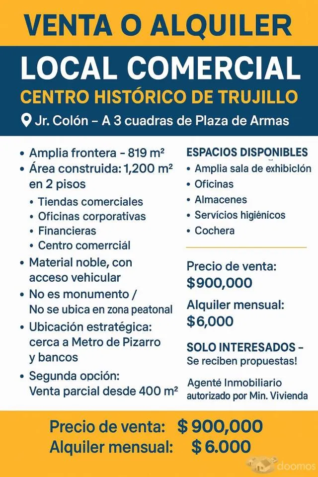 VENTA o ALQUILER de LOCAL COMERCIAL – CENTRO HISTÓRICO DE TRUJILLO - 7