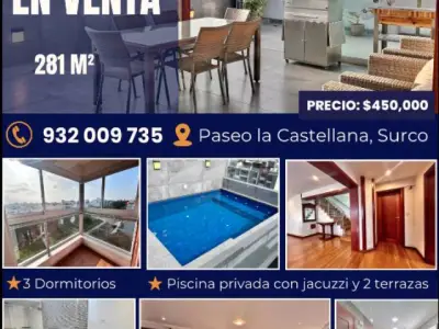 Duplex con piscina privada con Jacuzzi, dos terrazas, area de parrilla. Acabados premium en Madera de Cedro & Caoba. Pisos de Bambu, Granito de alta pureza en paredes & muebles, Marmol y porcelanato.