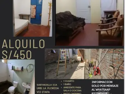 DEPARTAMENTO 1ER PISO/CASITA ECONOMICA DE 1 CUARTO