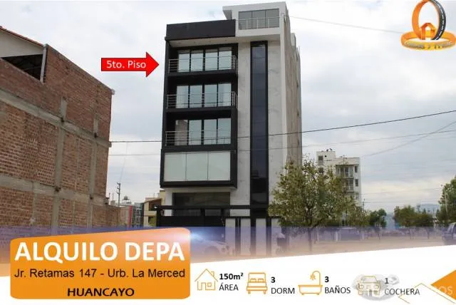 AMPLIO DEPARTAMENTO EN ALQUILER EN LA URB. LA MERCED, HUANCAYO - 1