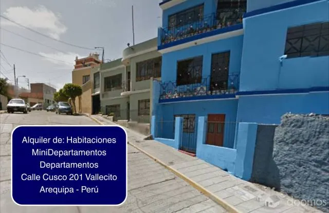 Alquiler de: Habitaciones, MiniDepartamentos y Departamentos en Vallecito Arequipa Perú - 1