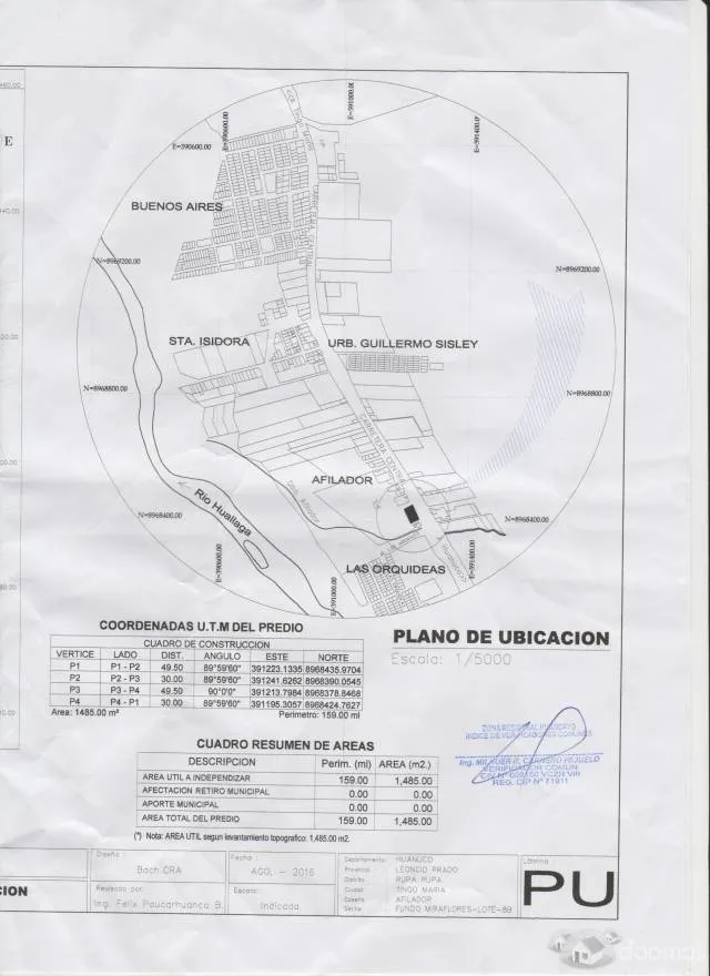 VENDO TERRENO OCASION EN TINGO MARIA HUANUCO - 1
